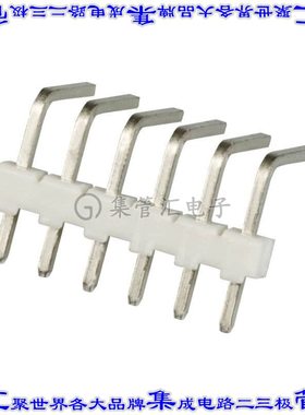 3-644457-6 针座连接器6POS接头2.54mm公形插针通孔直角锡