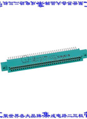 345-072-500-802 卡边缘连接器72POS母头2排2.54mm绿色镀金