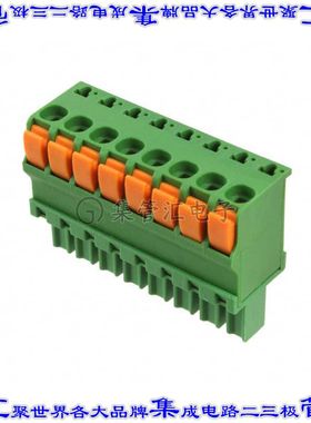 1986722-8 端子块连接器8POS插头母插口3.81mm绿色自由悬挂