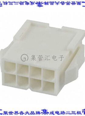 64900821822 矩形连接器外壳8POS插头2排4.2mm公形引脚白色面板安