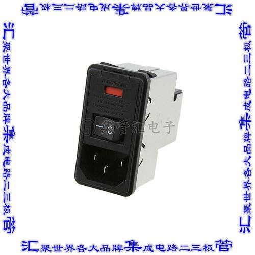 5-6609107-8 电源接入连接器3POS插座公插片模块IEC320-C14面板安