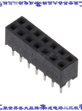 1-2314819-4 针座连接器14POS插座2排2mm母形插口通孔直针锡