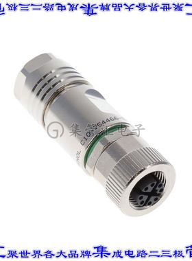 HDM12PF08XSTMC 圆形连接器8POS插头母插口压接镀金自由悬挂