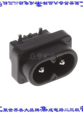 6160.0009 电源接入连接器2POS插座公形引脚IEC320-C8面板安装通