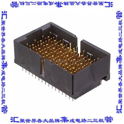 1934316-1 背板连接器192POS接头公引脚12排1.9mm通孔黑色