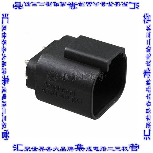 AT04-4P-BM03 针座连接器4POS插座2排公形插针通孔直针镍