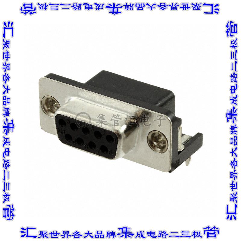 A-DF 09 A/KG-T4S 连接器9POS插座母插口2排D-Sub通孔直角