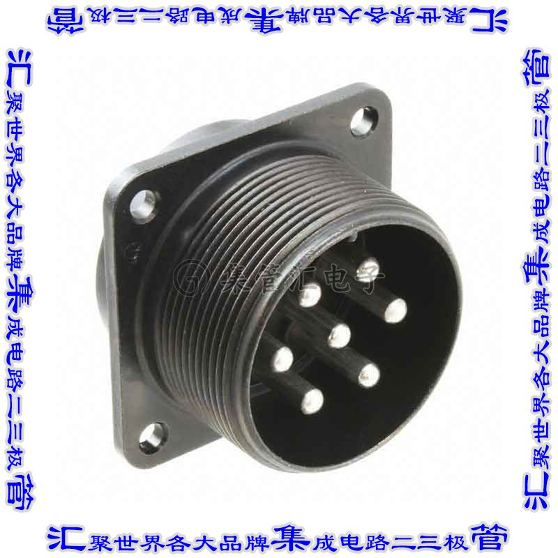 JL04V-2E24-10PE(G)-B-R圆形连接器7(6+PE)插座公形引脚焊杯银面