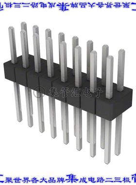 PEC08DACN 针座连接器16POS分离式2排2.54mm公形插针通孔直针锡