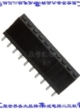 66951-010LF 针座连接器10POS插座2.54mm母形插口通孔直针镀金