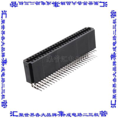 10035388-106LF 卡边缘连接器50(电源)母头2排2.54mm黑色镀金