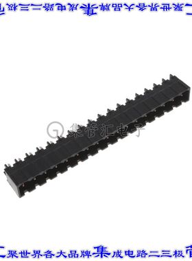 1-2342083-7 端子块连接器17POS接头公引脚带罩5.08mm黑色90DEG通