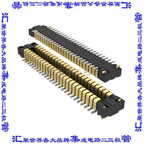 AXT650124 板对板连接器50POS接头中央触点带2排0.4mm表贴SMD镀金