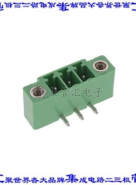 395166003 0395166003端子块连接器3POS接头公引脚带罩3.81mm绿色