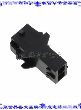 1054111102 矩形连接器外壳2POS插头2排公形引脚黑色面板安装