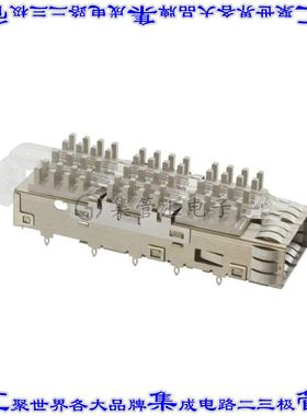 1888971-1 插拔式连接器机架QSFP+通孔直角压配