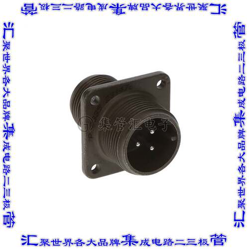 MS3100A14S-7P 圆形连接器3POS插座公形引脚焊杯银面板安装