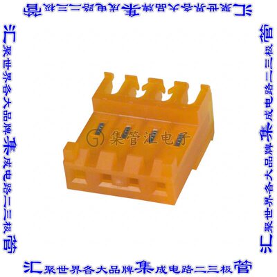 3-644465-4 矩形连接器4POS插座3.96mm母插口橙色IDC锡自由悬挂