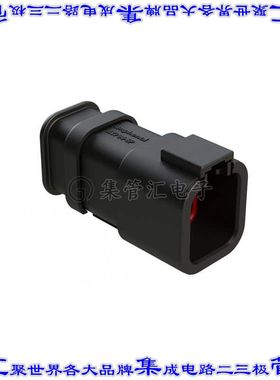 ATP04-6P-SR02BK 矩形连接器外壳6POS插座3排公形引脚黑色自由悬