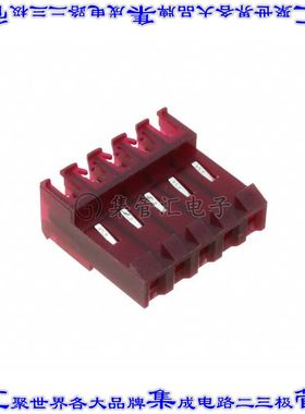 MTD-B-05-C-1 矩形连接器5POS插座3.96mm母插口红色IDC锡自由悬挂