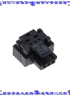 234459-E 矩形连接器3POS插座1.27mm母插口黑色IDC镀金自由悬挂