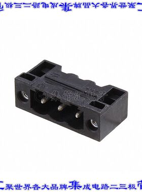 1150100000 端子块连接器3POS接头公引脚带罩5.08mm黑色90DEG通孔