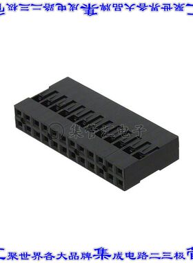 M20-1071200 矩形连接器外壳24POS插座2排2.54mm母形插口黑色自由