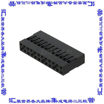 M20-1071200 矩形连接器外壳24POS插座2排2.54mm母形插口黑色自由