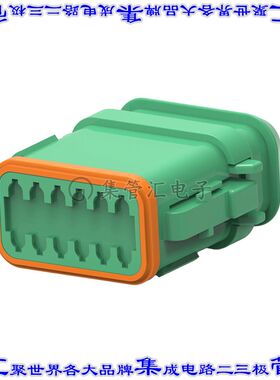 DT06-12SC-CE04 矩形连接器外壳12POS插头2排9.12mm母形插口绿色