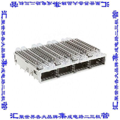 2007626-1 插拔式连接器外壳成组(1 x 4)QSFP+通孔直角压配