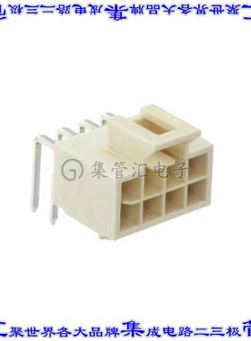 1053142108 针座连接器8POS接头2排2.5mm公形插针通孔直角锡