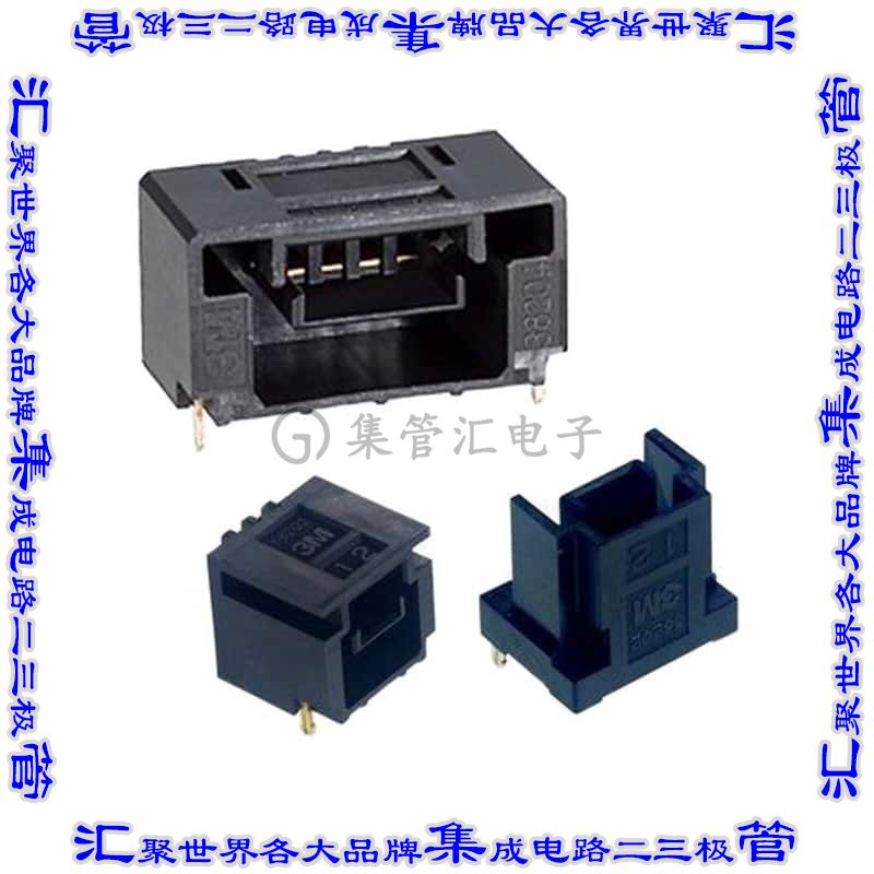38204-62S3-000PL 针座连接器4POS插座2.54mm母形插口通孔直针镀