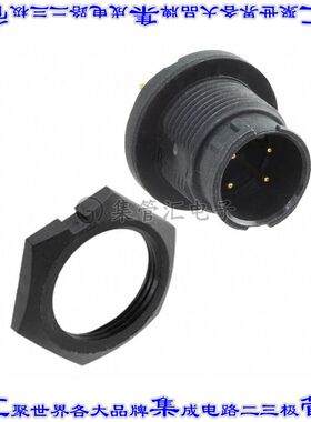 EN3P4MPX 圆形连接器4POS插座公形引脚焊接镀金面板安装通孔