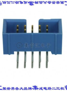 2-1761605-3 针座连接器10POS接头2排2.54mm公形插针通孔直角镀金