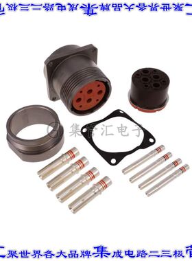 CL90555DT44413S 圆形连接器8(电源)插座母插口压接镀金面板安装