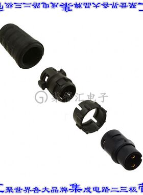 EN3C2F16X 圆形连接器2POS插头母插口焊杯镀金自由悬挂