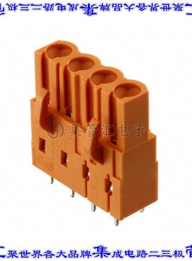 1630730000 端子块连接器4POS接头母型插口5.08mm橙色垂直通孔