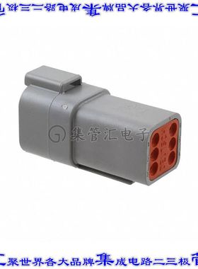 DT04-6P 矩形连接器外壳6POS插座3排公形引脚灰色自由悬挂