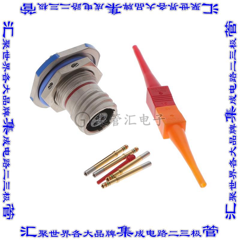 D38999/24FA98SN 圆形连接器3POS插座母插口压接镀金面板安装