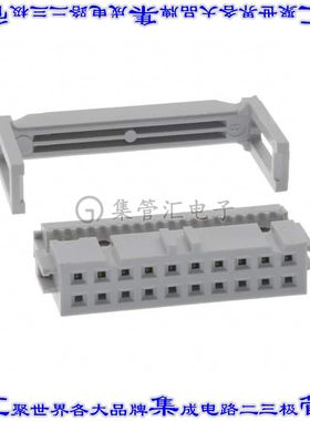 71600-020LF 矩形连接器20POS插座2排2.54mm母插口灰色IDC镀金自