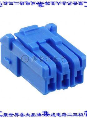 2-1565082-3 矩形连接器外壳3POS插头3.5mm母形插口蓝色自由悬挂