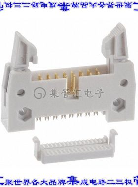 AWH 16G-0222-IDC 矩形连接器16POS接头2排2.54mm公引脚灰色IDC镀