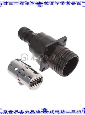 USBFTV2PEM2G 连接器USB-A插座4POS USB 2.0面板安装