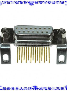 174-E15-212-141 连接器15POS插座母插口2排D-Sub面板安装通孔直