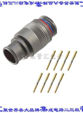 PMN.1M.308.XLMT 圆形连接器8POS插座母插口压接镀金自由悬挂