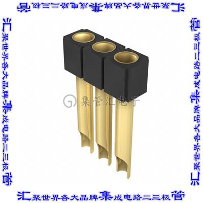 801-13-003-10-007000 针座连接器3POS插座2.54mm母形插口通孔直