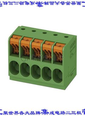 1017524 线对板连接器5POS接线端子6.35mm通孔水平带板