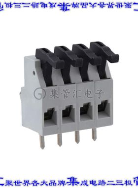 AST0250404 线对板连接器4POS接线端子5mm通孔水平带板