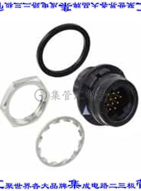 HR30-7R-12P(31) 圆形连接器12(电源)插座公形引脚焊杯镀金面板安