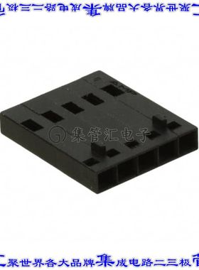 104503-4 矩形连接器外壳5POS插头2.54mm公形引脚黑色自由悬挂